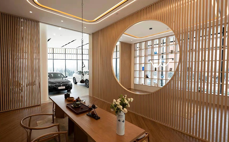 長春寶馬展廳@木紋鋁方管